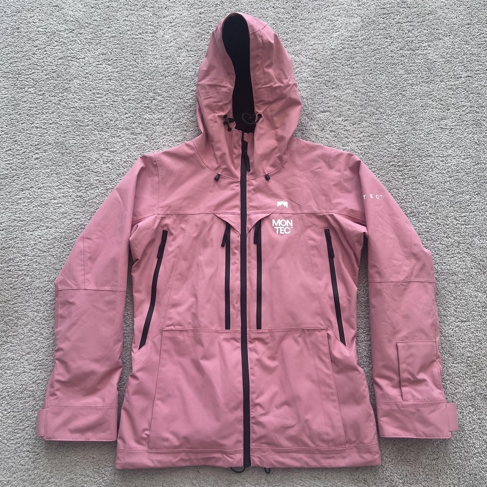 Montec Moss Ski Jacket Womens S Pink Hooded Water Resistant Pockets Snowboard